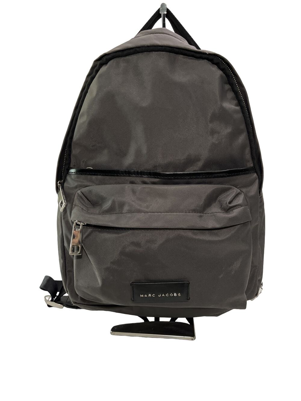 Marc Jacobs Nylon Backpack Black M0013946 Zip Front Pocket Unisex Bag Travel